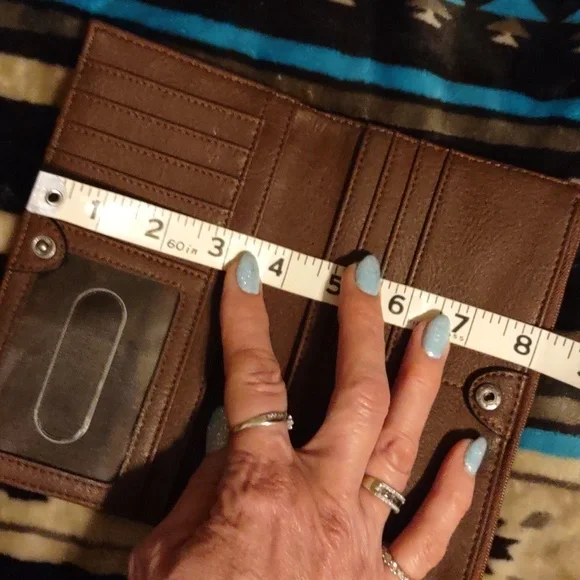 Tony Lama. Cognac Cowhide leather  wallet. Never used. Brand new. No tags. - Picture 15 of 17